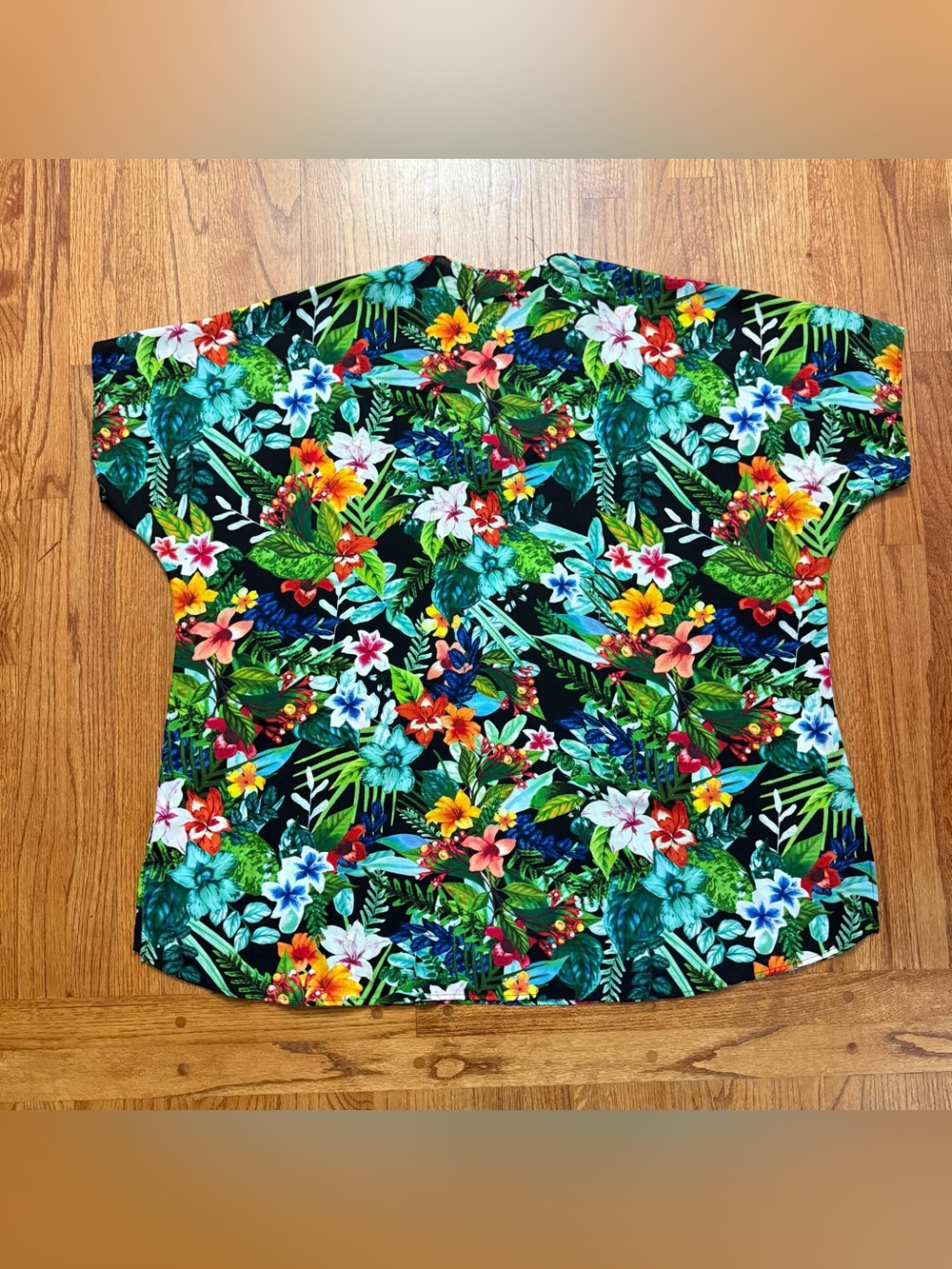 Show Me Your MuMu Black Hawaiian Tropical Floral V Neck dress size M - Picture 8 of 10